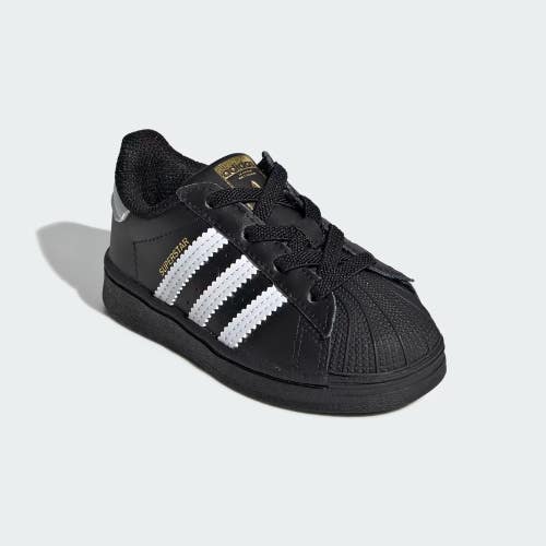 Adidas Superstar EF5396 Sneakers Toddler 6.5 Black Leather Lifestyle Shoes RG045