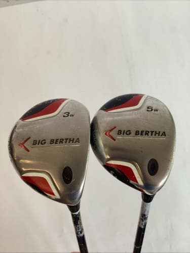 Callaway Big Bertha Fairway Woods Set 3 & 5 With Regular Graphite Shafts