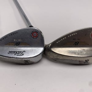 Titleist Vokey Spin Milled Chrome 2009 Wedge Set 54*14 56* 8 Wedge Steel Mens RH