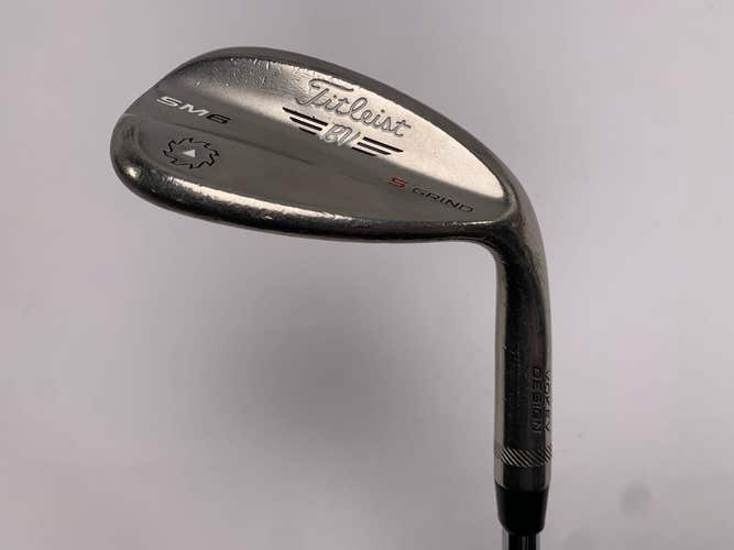 Titleist Vokey SM6 Tour Chrome Lob Wedge LW 60* 10 DG S300 Stiff Steel Mens RH