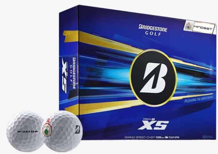 Bridgestone Tour B-XS Mindset Golf Balls (White,12pk) 1 Dozen 2026 NEW