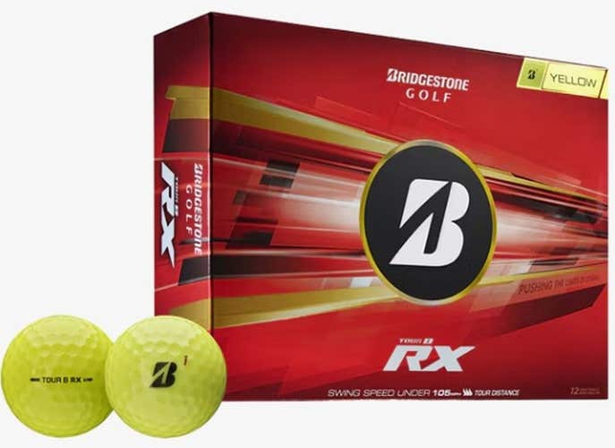 Bridgestone Tour B-RX Golf Balls (Optic Yellow,12pk) 1 Dozen 2026 NEW