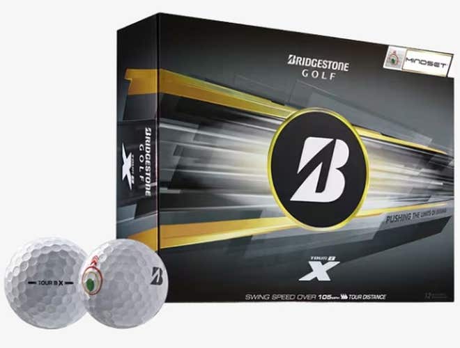 Bridgestone Tour B-X Mindset Golf Balls (White, 12pk) 1 Dozen 2026 NEW