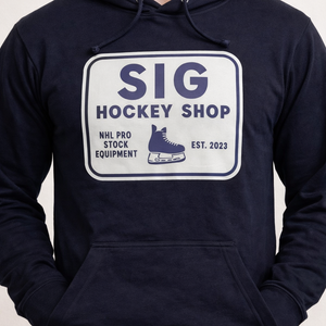 Navy SIG Hockey Hoodie-SIG Sign Logo-XL