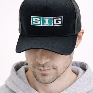 Black SIG Hockey Trucker Snapback-Original SIG Box Logo