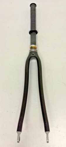 Black Aero Carbon 700C Road Bike Fork 280mm 1-1/8" Threadless +Headset GREAT