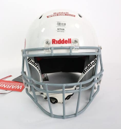 Riddell SPEED ICON YOUTH Small Football Helmet White NEW READ INV#7