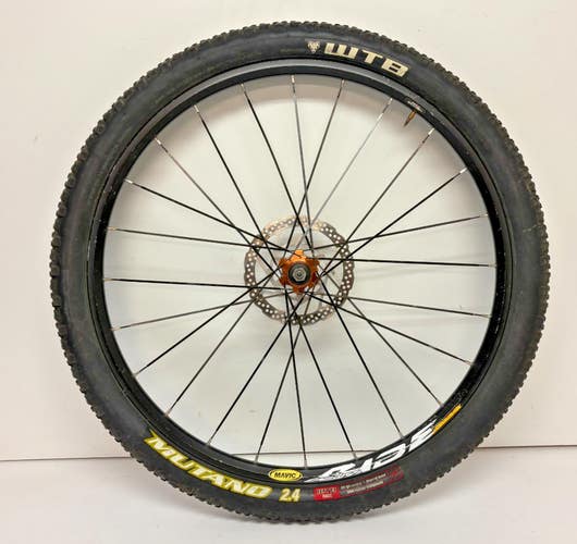 Mavic Cross Ride 24-Bladed Spoke Aluminum 26" QR Disc Front Wheel +Mutano Tire
