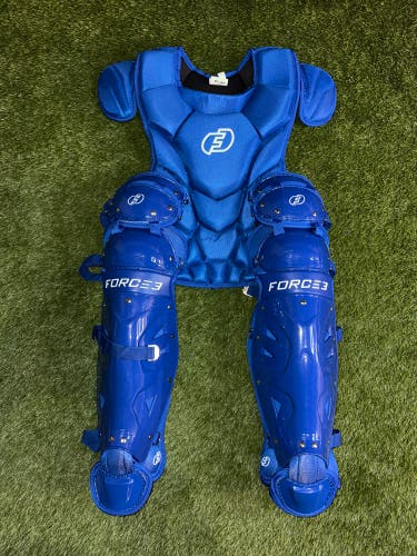 New Force3 Pro Catcher’s Gear Set Blue Adult