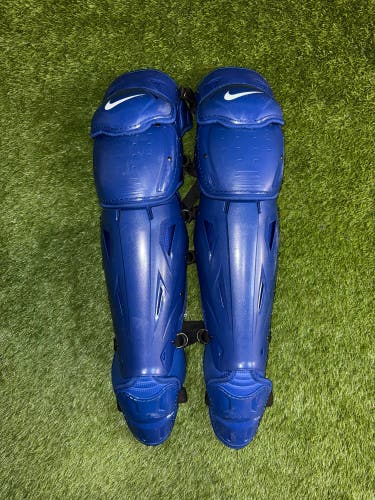 New Nike Diamond Elite Catcher’s Leg Guards Blue 17”