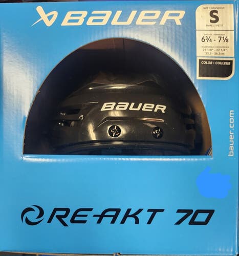Brand New Senior Small Bauer Re-Akt 70 Black helmet only