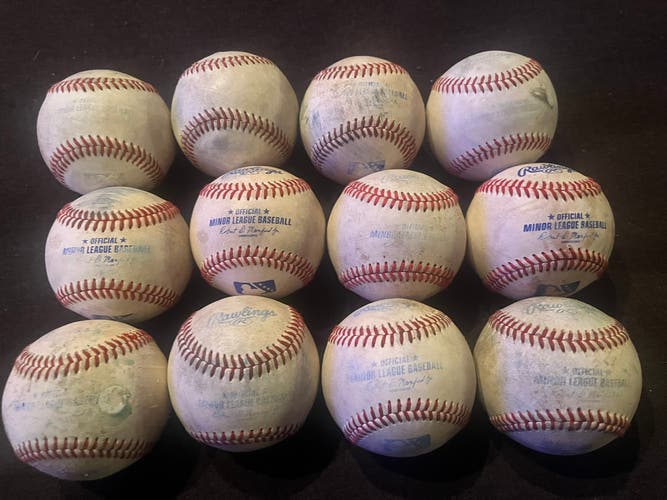 Rawlings Official Minor League Baseballs 12 Pack (1 Dozen) (Used) Lot 2