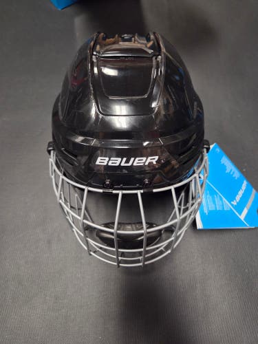 Brand New Bauer RE-AKT 90 Helmet Cage Combo Black Senior Large