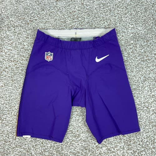Minnesota Vikings Shorts Mens 30 Football Nike Player Game Worn Team Issued