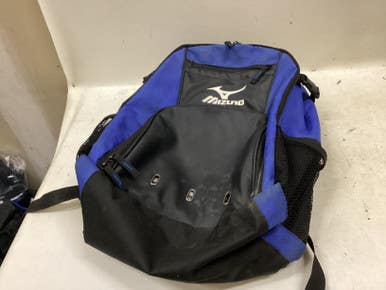 Used Mizuno BACKPACK BB/SB Player Backpack Black And Royal Blue 11725-S000496951