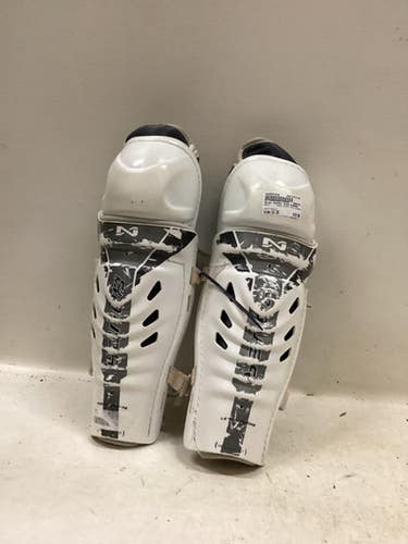 Used Bauer HOCKEY SHIN GUARDS Senior Shin Guards White 13" 11725-S000497026