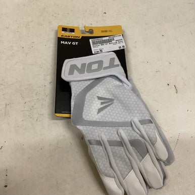 Used Easton MAV GT BB/SB Batting Gloves White MD 11725-S000495233