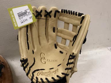 Used Rawlings GGE1275HC LH Throw Fastpitch Gloves Tan 12 3/4" 11725-S000497159