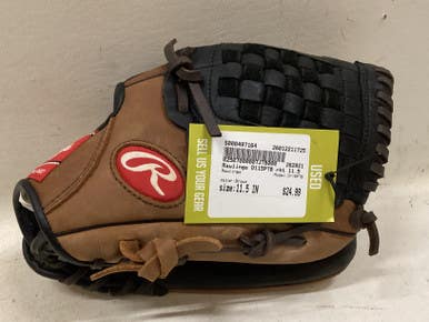 Used Rawlings D115PTB BB/SB Glove RH Throw Brown 11 1/2" 11725-S000497164