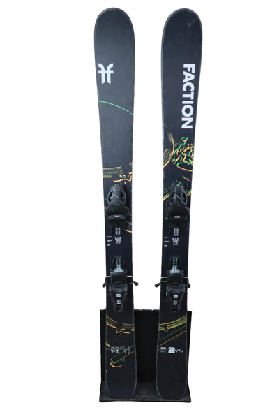 USED 2024 Faction Prodigy 2 Youth Skis with Head JRS 7.5 CA Bindings 139cm