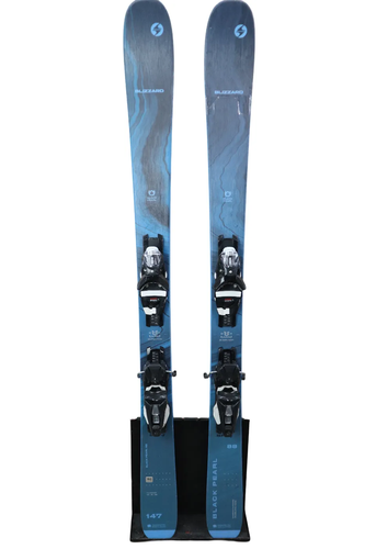 USED 2024 Blizzard Black Pearl 88 Skis with Look NX 12 Bindings 147cm