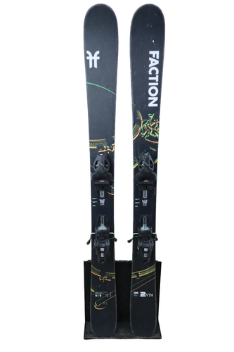 USED 2024 Faction Prodigy 2 Youth Skis with Head JRS 7.5 CA Bindings 139cm
