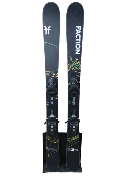 USED 2024 Faction Prodigy 2 Youth Skis with Head JRS 7.5 CA Bindings 139cm