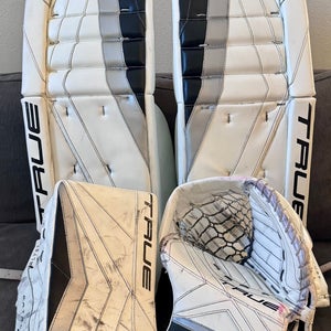 True Pro 35" +2 True px5 Goalie Leg Pads Glove & Blocker