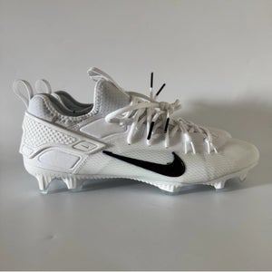 Nike Men’s Size 12 Huarache 9 Elite Low LAX SE Lacrosse Cleats White/Black