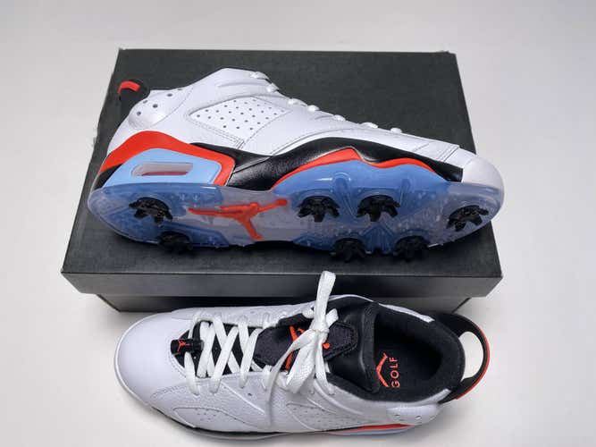 Jordan Retro 6 G Golf Shoes White Infrared Men's SZ 9 ( DV1376-106 )
