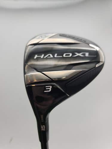 LEFTY 2024 CLEVELAND HALO XL 3 WOOD 15* STIFF MITSU TENSEI AV BLUE 55 VERYGOOD