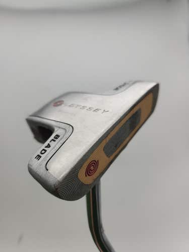 ODYSSEY WHITE STEEL 2 BALL BLADE PUTTER 34.5" POOR