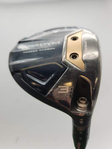 2023 CALLAWAY PARADYM 3 WOOD 15* SENIOR PROJECTX HZRDUS SMOKE RDX RED 50G +HC GO