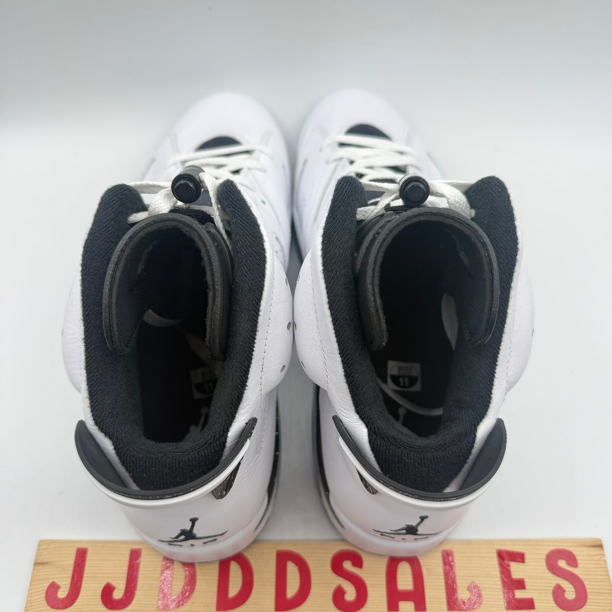 Men’s SIZE 11 Nike Air Jordan 6 Retro White Navy Basketball Sneakers “NO BOX” Jordan 6 Retro  main image 4