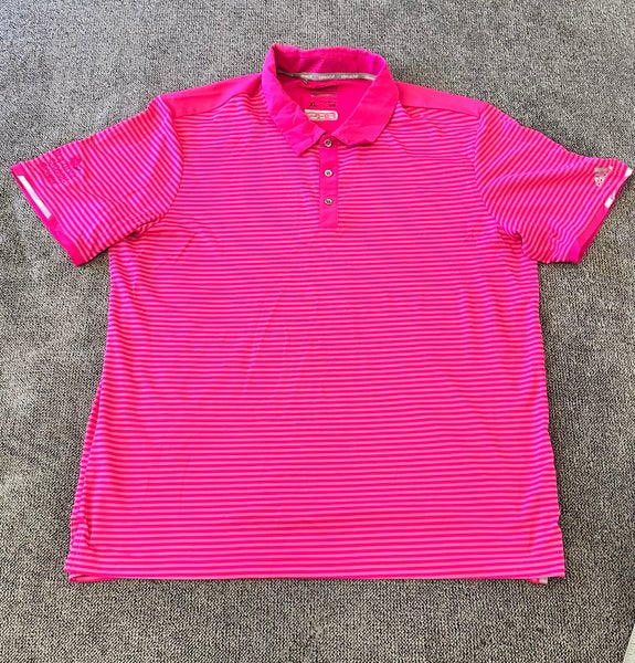 Adidas pink polo shirt