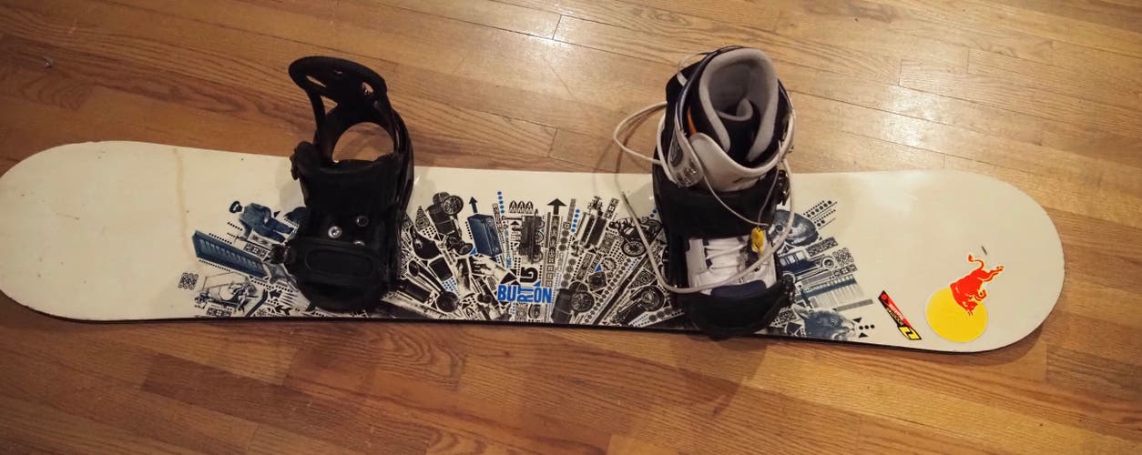Men's Burton TWC Snowboard All Mountain With Bindings Medium Flex True Twin 158 cm (Used)