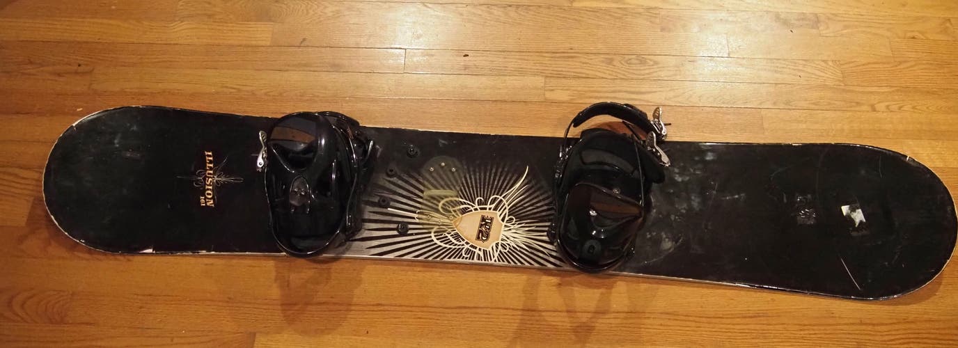 Men's K2 Illusion Snowboard All Mountain With Bindings Medium Flex True Twin 161 cm (Used)