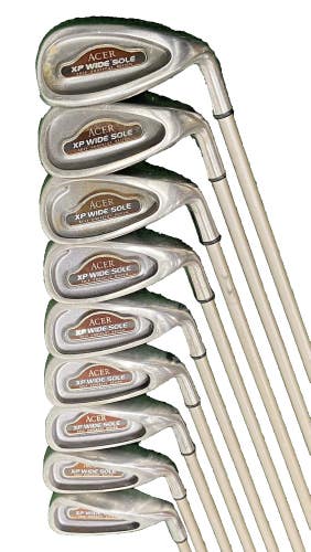 Acer XP Wide Sole Undercut Iron Set 3-PW,SW RH Ladies Graphite 5i 37" New Grips