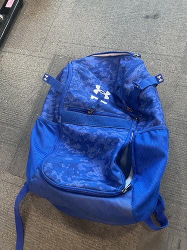 Used Under Armour BLUE 4 BAT BAG BB/SB Player Carry Bag Navy Blue 11614-S000229386