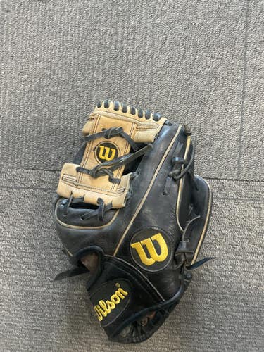 Used Wilson A1000 BB/SB Glove RH Throw Black 11 1/4" 11614-S000229377