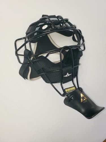 All-Star Traditional Catcher's Mask (Black) w/Sun Visor and Throat Guard