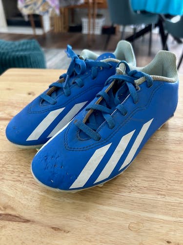 Blue Unisex 1.5Y (Big Kids / Youth) Adidas Crazyfast Molded Cleats Cleats (Used)