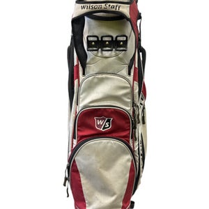 Used Wilson STAND BAG Mens Stand Bag White/Black/Red 11862-S000092373