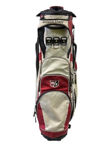 Used Wilson STAND BAG Mens Stand Bag White/Black/Red 11862-S000092373