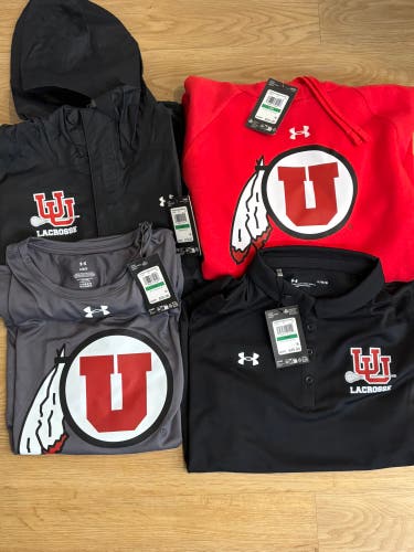 Under Armour University of Utah Lacrosse women’s apparel set. Size LG. NEW