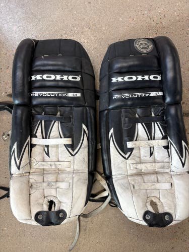 Black 30" Senior Koho Revolution Goalie Leg Pads (Used)