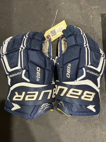 Blue Senior Bauer Supreme S190 Gloves 13" (Used)