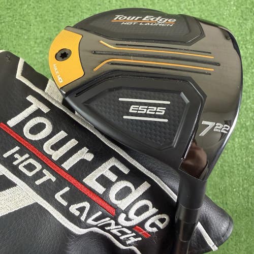 Tour Edge Hot Launch E525 22 Fairway 7 Wood UST Helium 50 Senior A Flex 41.5