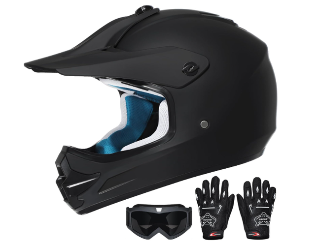 Roozo Youth Dirt Bike Helmet XL DOT Full Face ATV Motocross Open Box New