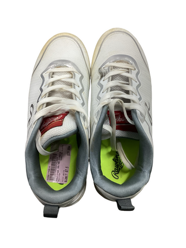 Used Rawlings BB CLEATS BB/SB Cleats White Youth 07.5 11613-S000175816